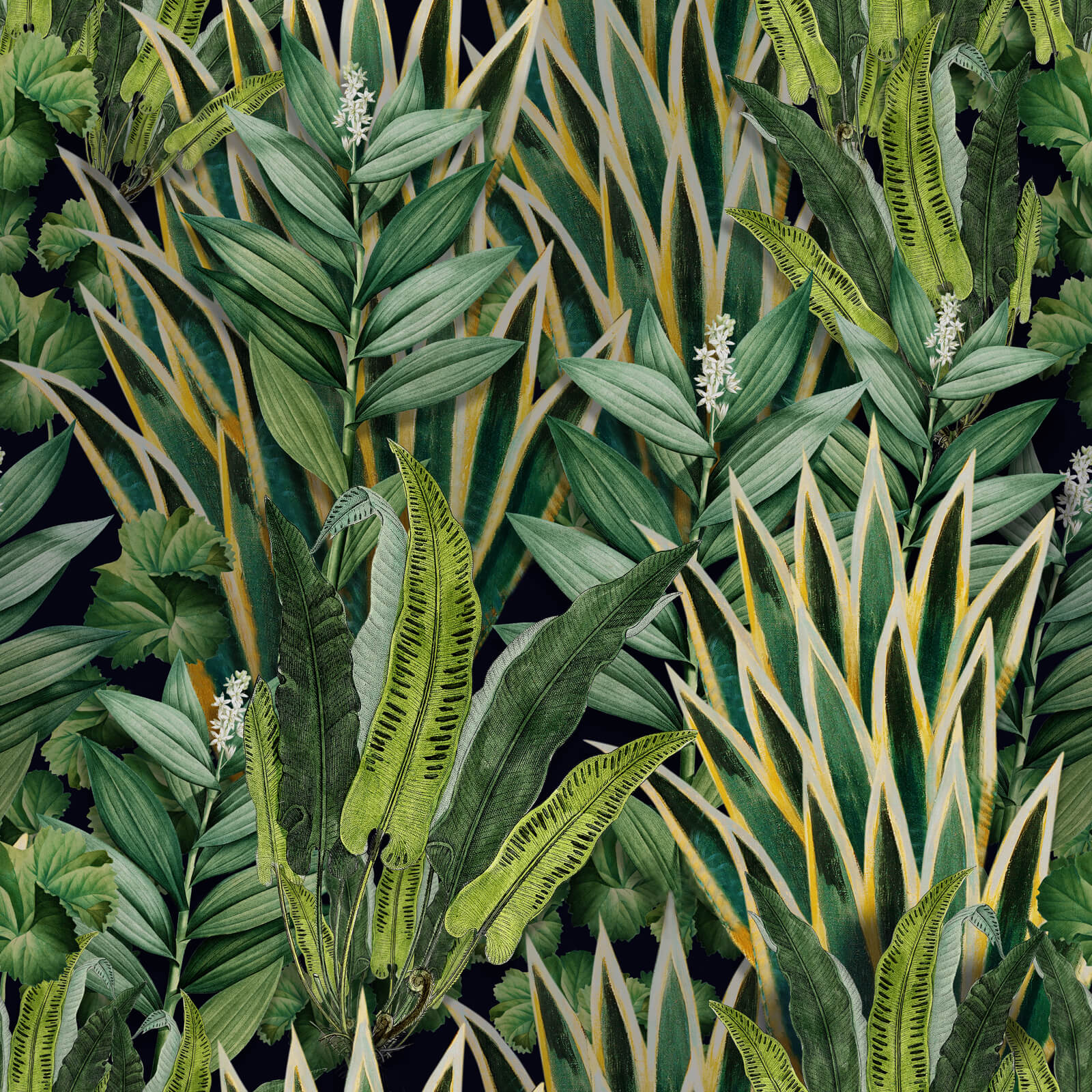 Retro Tropical Style Wallpaper