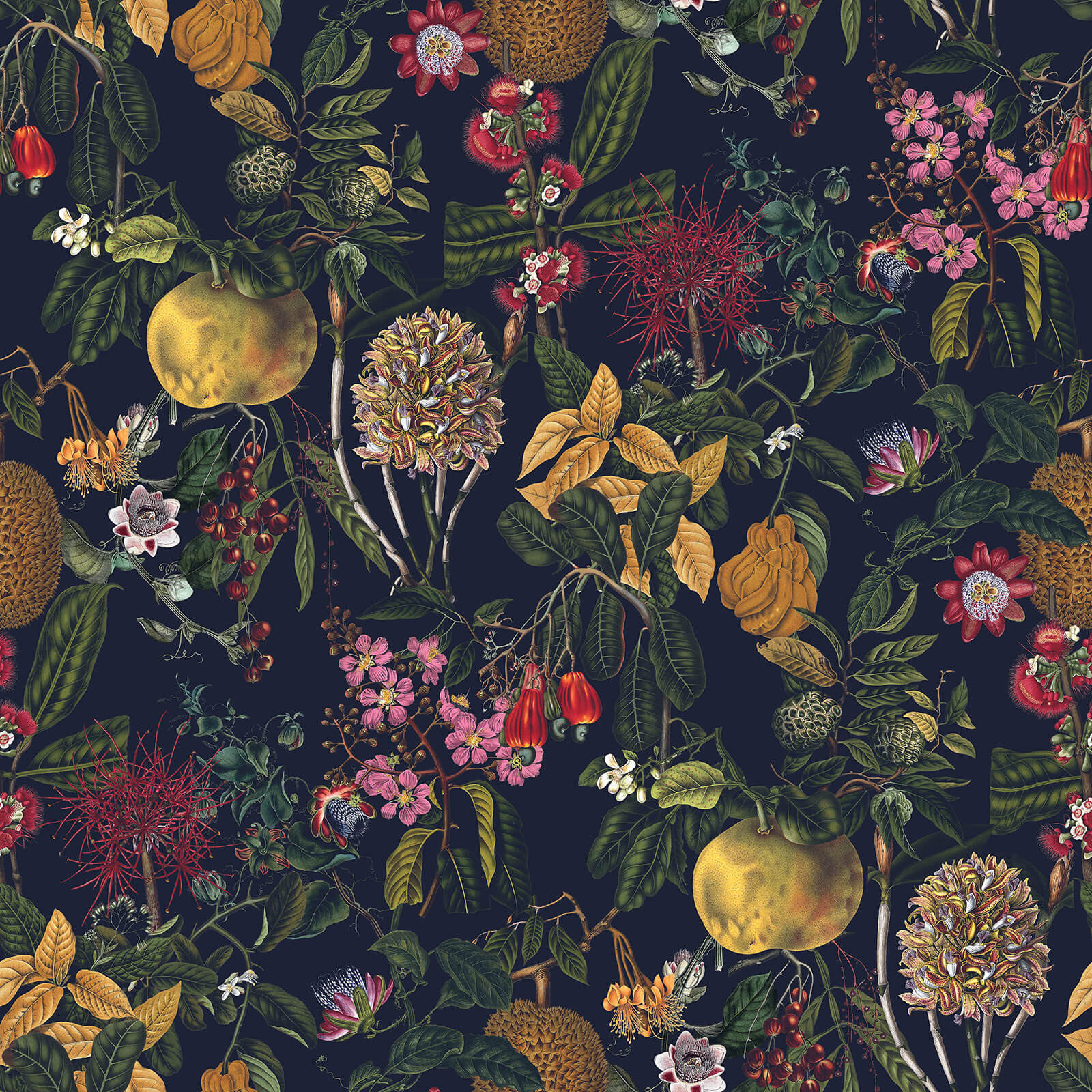 Tropical Dark Modern Wallpaper
