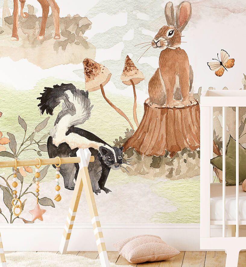 Peel and stick jungle wallpaper for wall