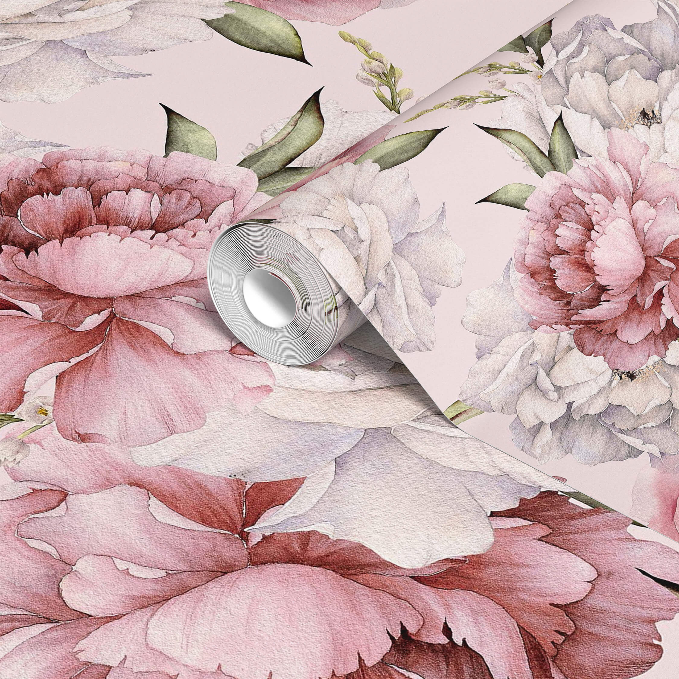 Pink wallpaper design for soft, modern interiors