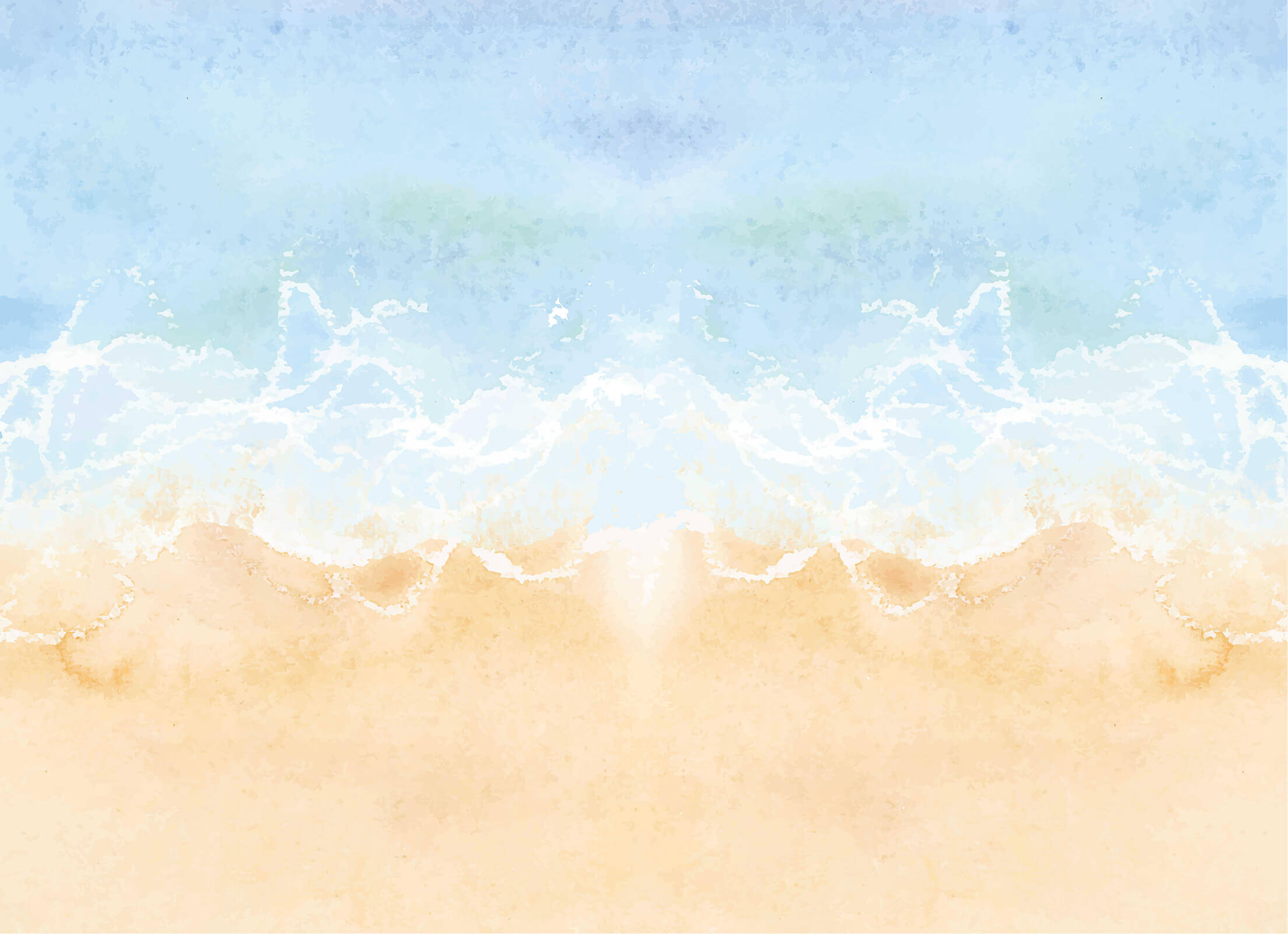 Vinyl watercolor beach scene wallpaper for bedroom accent wall
