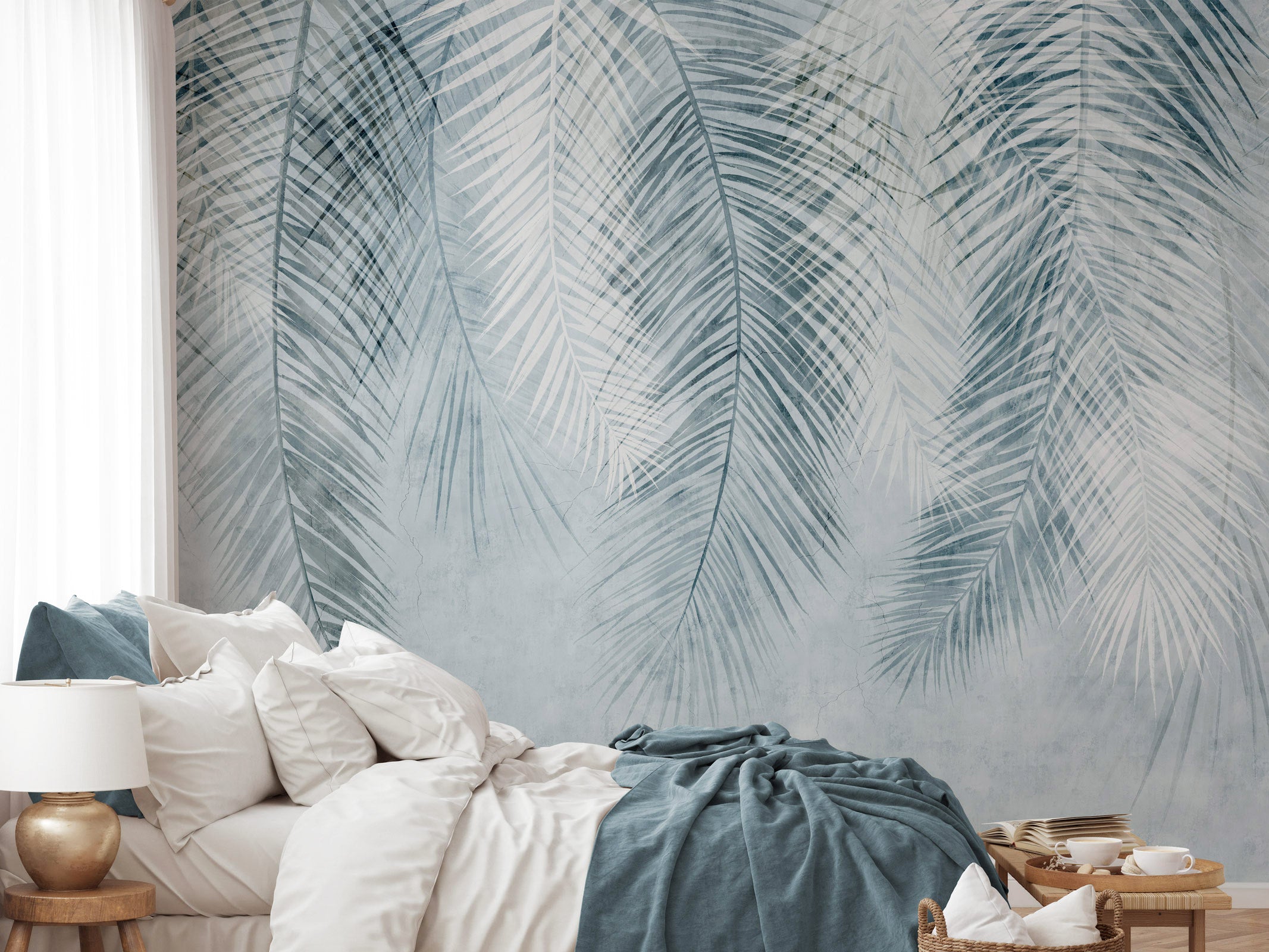 Hanging Palm Leaf Mural Wallpaper
