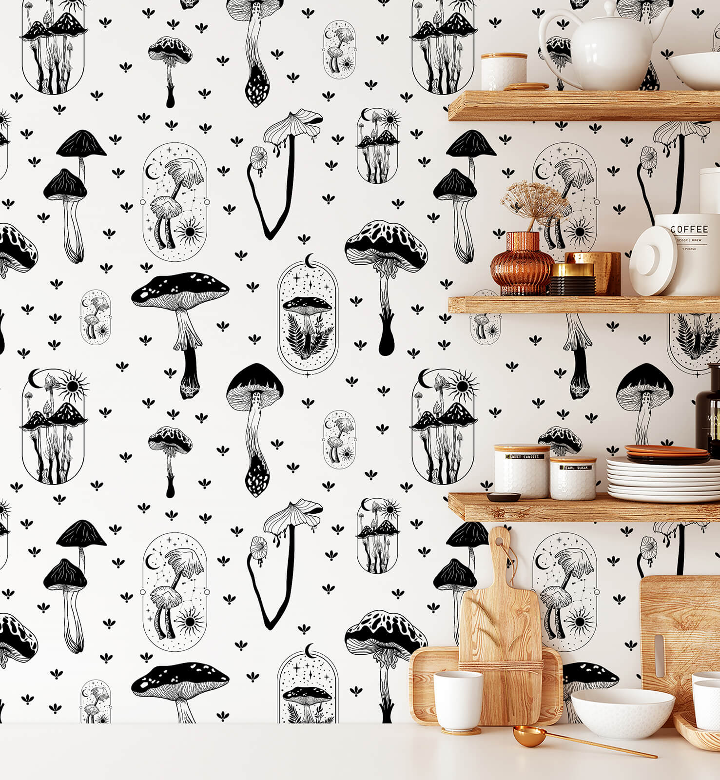 Mystical mushrooms Wallpaper