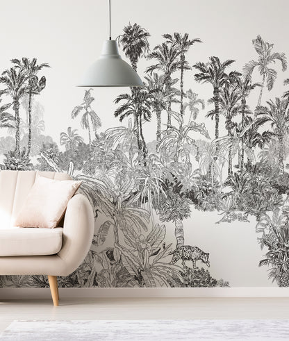 Ink Art Palm Trees Wallpaper