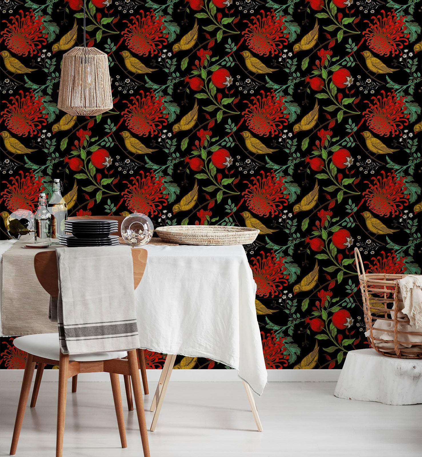 Chrysanthemum Pomegranates Wallpaper