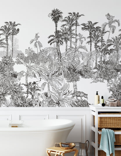 Ink Art Palm Trees Wallpaper