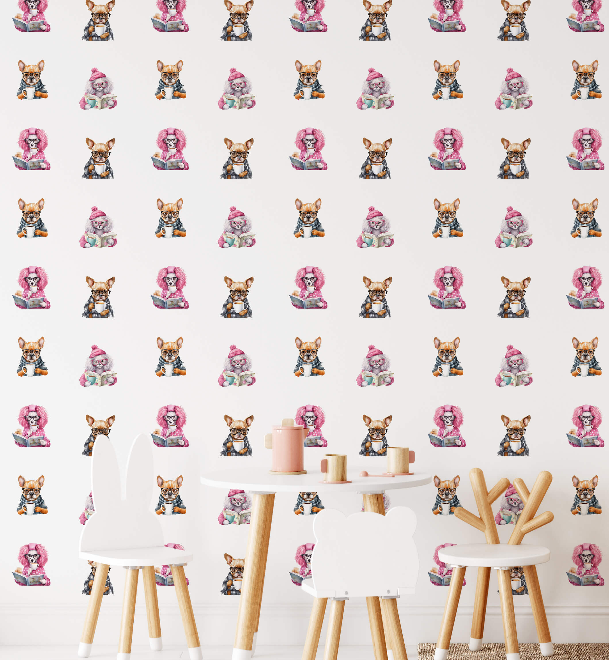 Tea Time With Dog Wallpaper