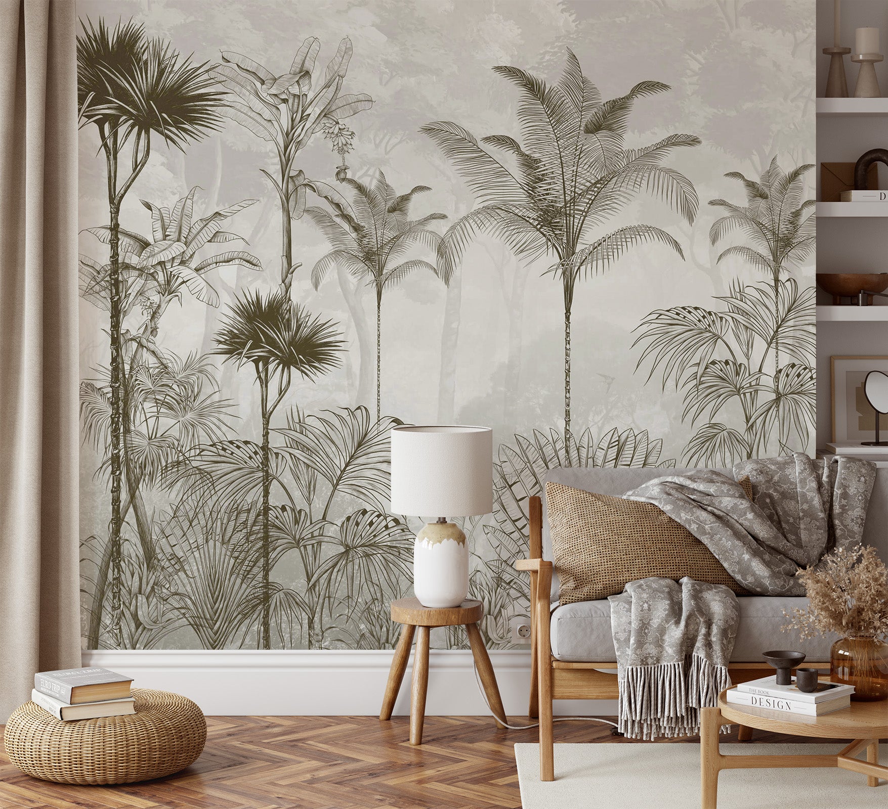 Palm Trees Forest Mural Wallpaper