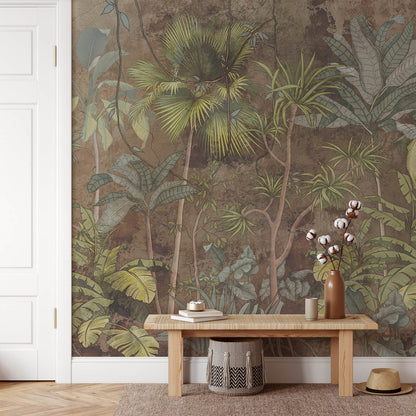 Hand Drawn Decor Tropical Wallpaper