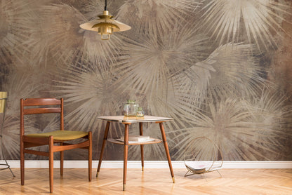 Hand Drawn Leave Mural Wallpaper