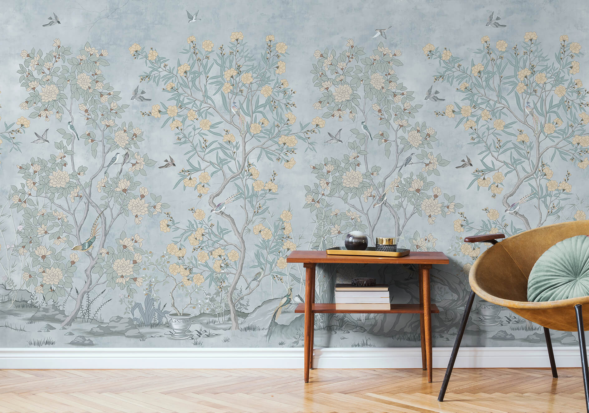 Chinoiserie Vintage Mural Wallpaper