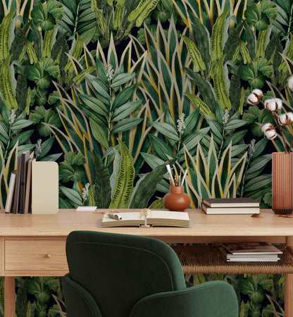 Retro Tropical Style Wallpaper