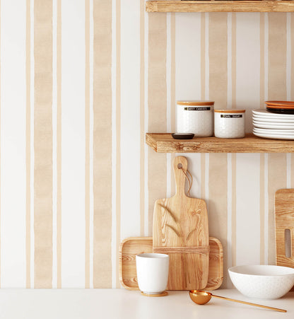 Watercolor Stripe Pattern Wallpaper