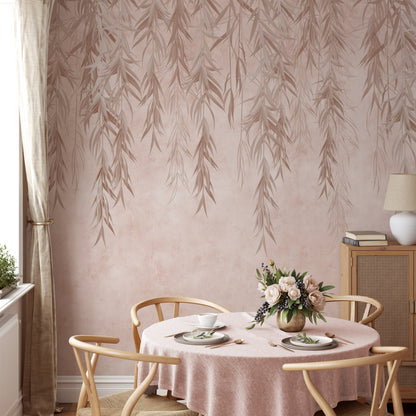 Willow Rain Branches Wallpaper