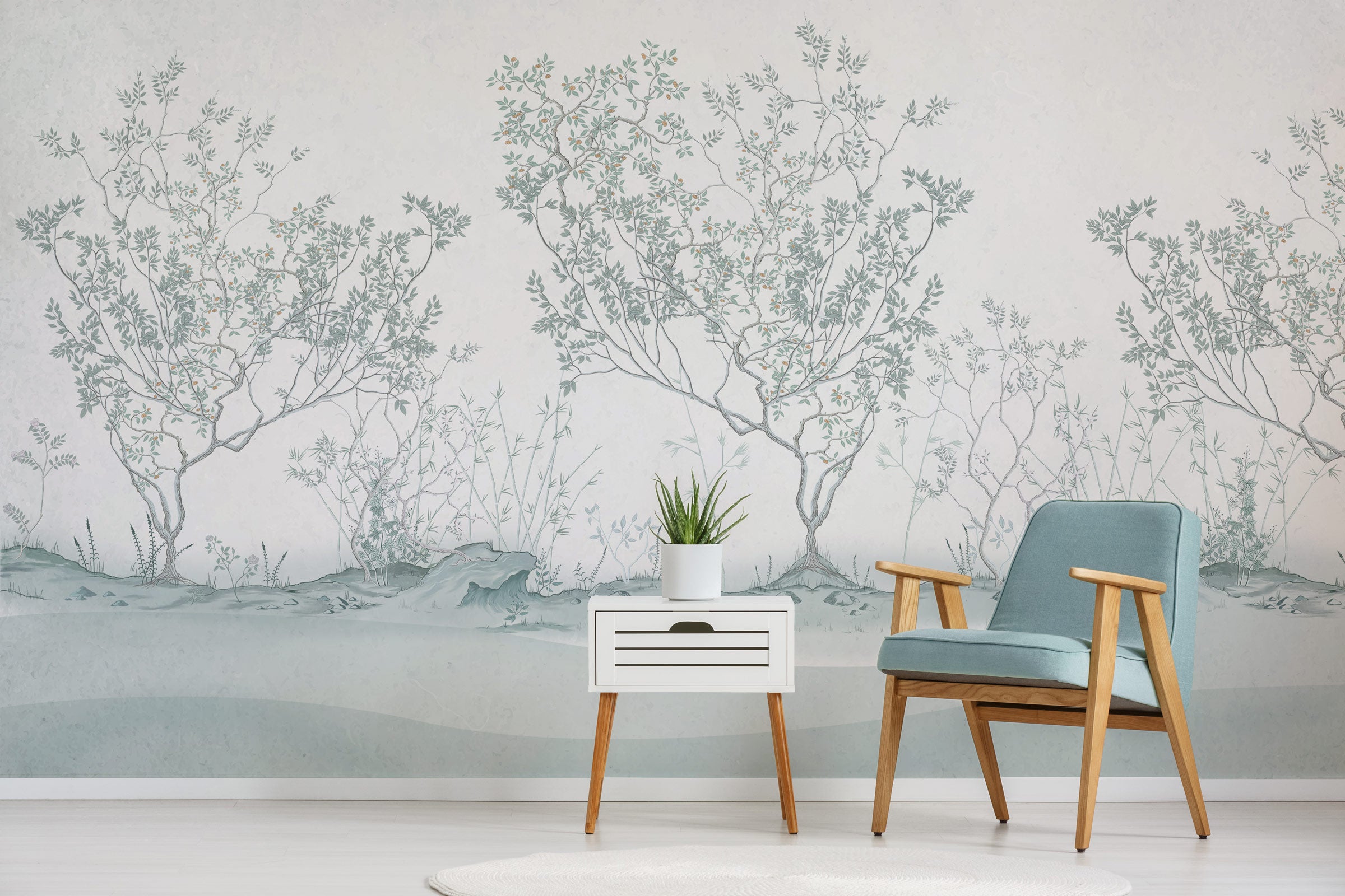 Chinoiserie Handmade Tree Wallpaper