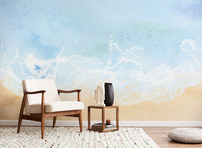 Ocean Wave Beach Landscape Wallpaper
