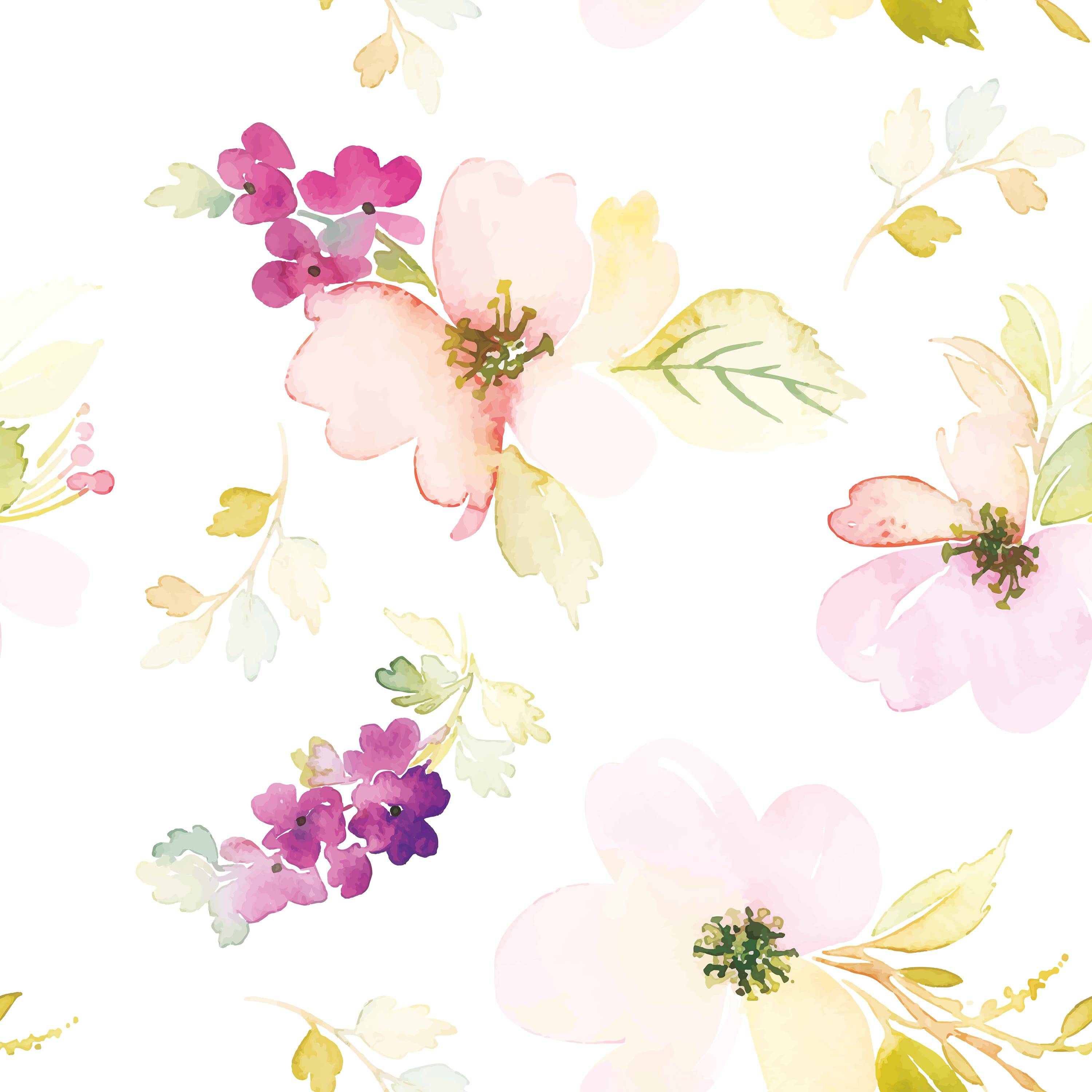 Watercolor Flowers - Walltrendz