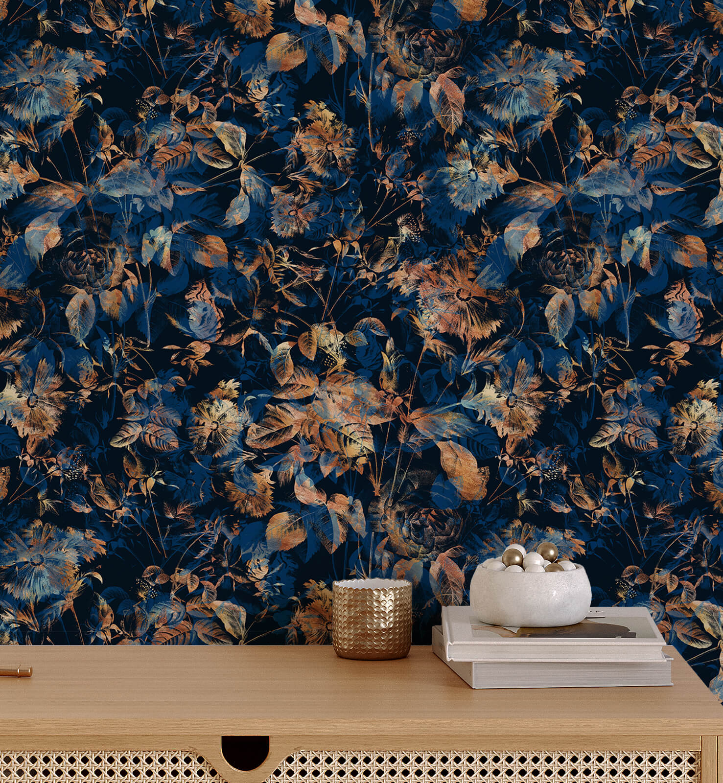 Art Nouveau Floral Wallpaper