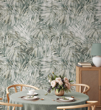 Hand Painted Palm Wallpaper