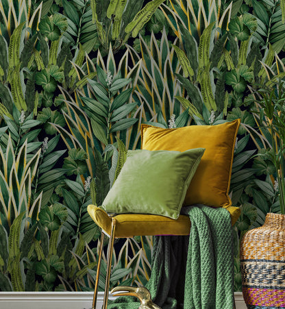 Retro Tropical Style Wallpaper