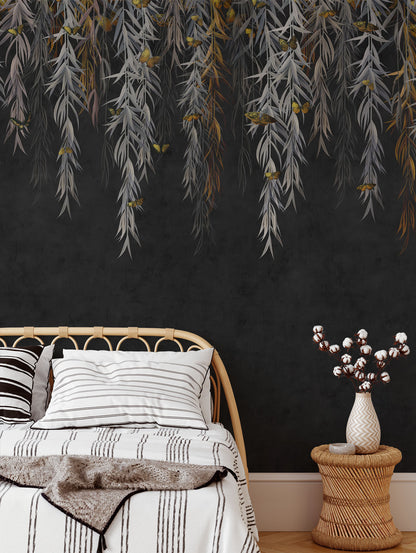 Willow Branche With Butterfly Wallpaper