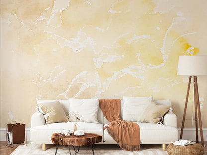 Abstract Yellow Watercolor Wallpaper
