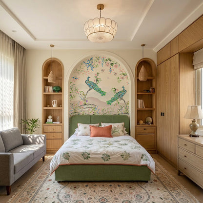 French Chinoiserie Watercolor Wallpaper