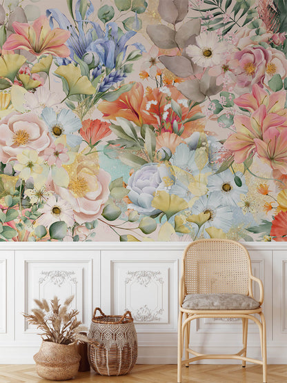Wildflower Garden Mural Wallpaper