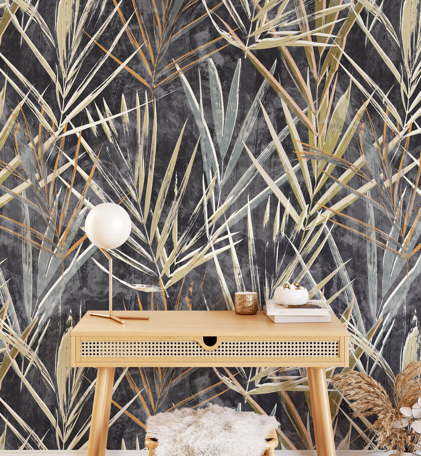 Palm Leave Botanical Wallpaper