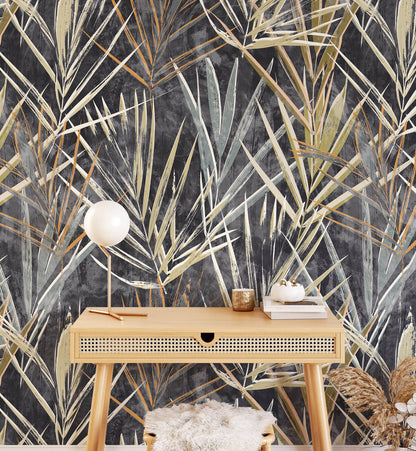 Palm Leave Botanical Wallpaper