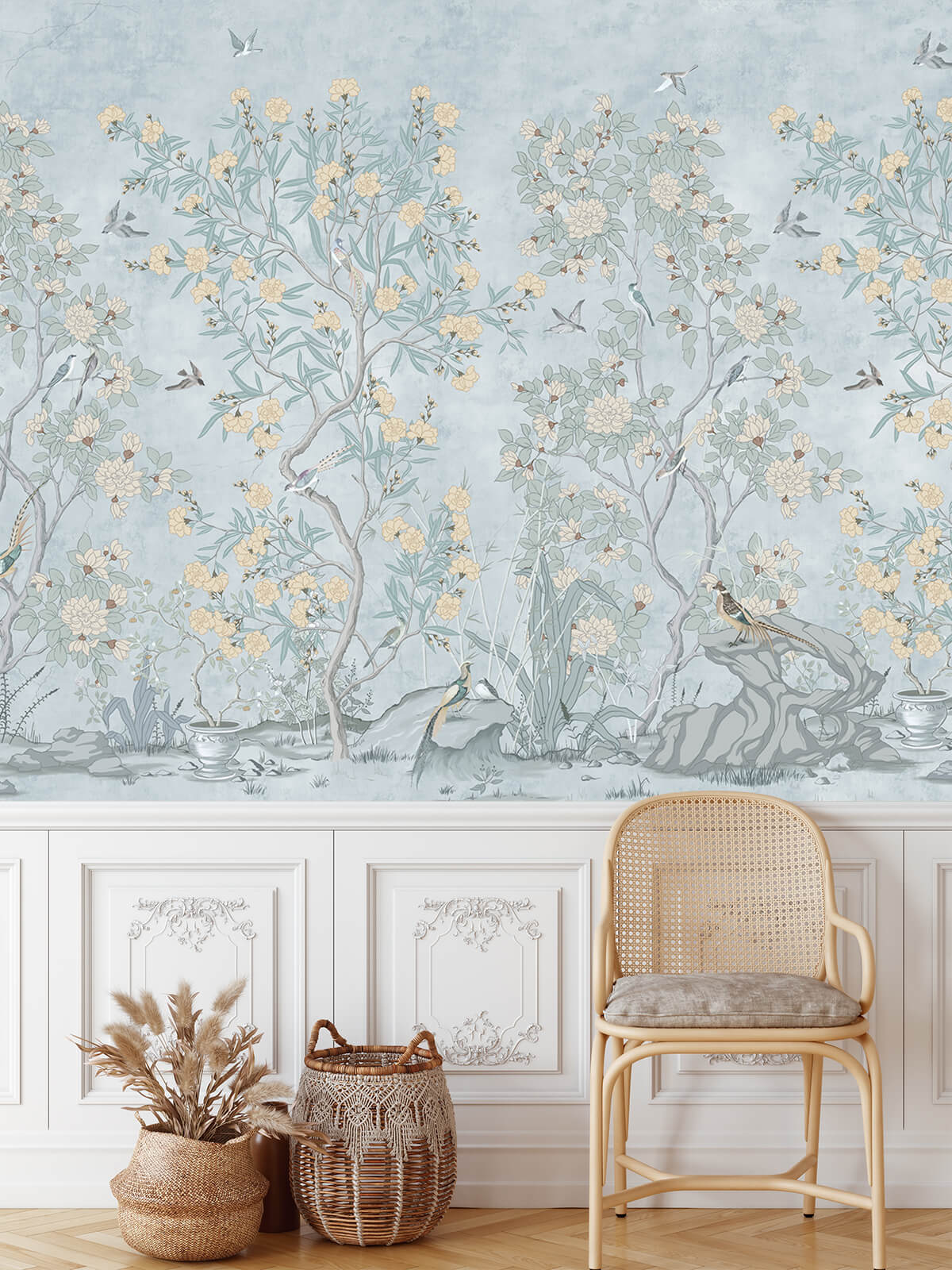 Chinoiserie Vintage Mural Wallpaper
