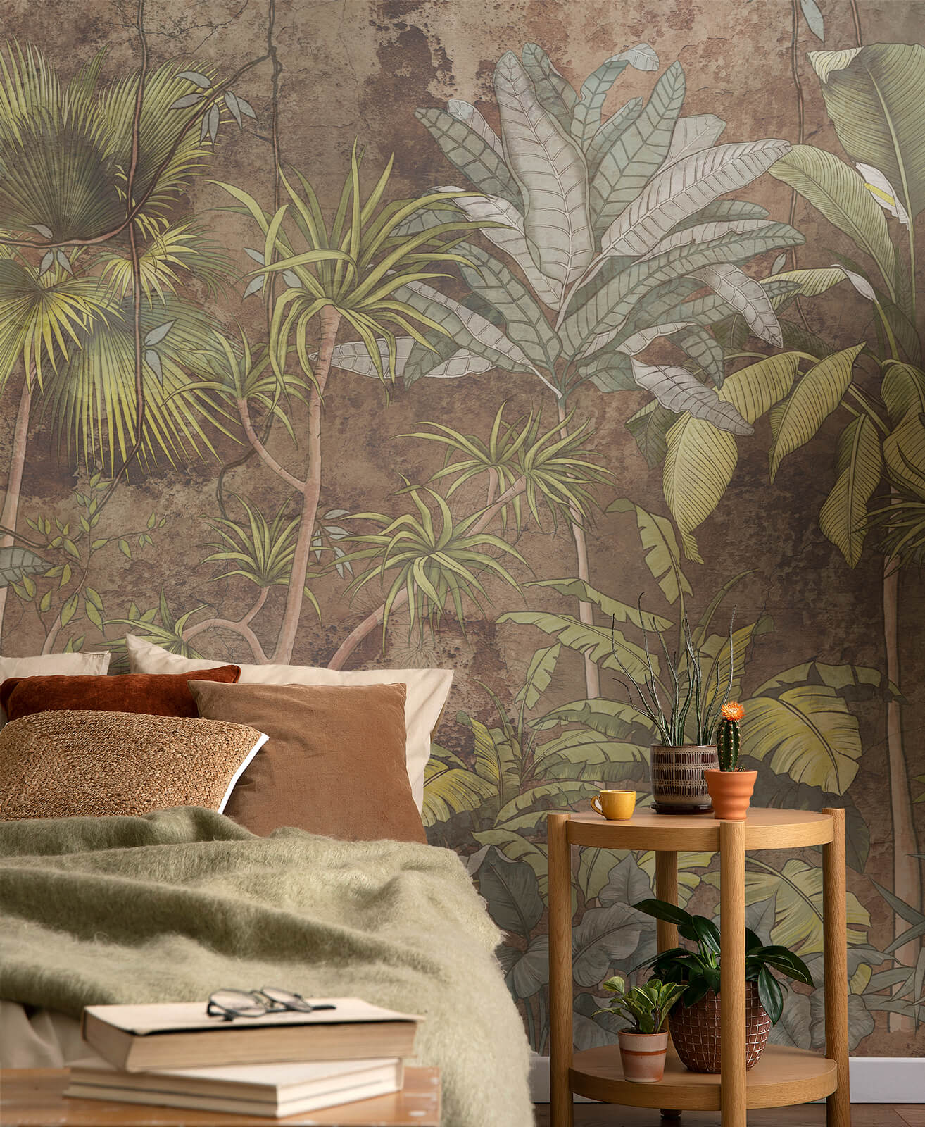 Hand Drawn Decor Tropical Wallpaper