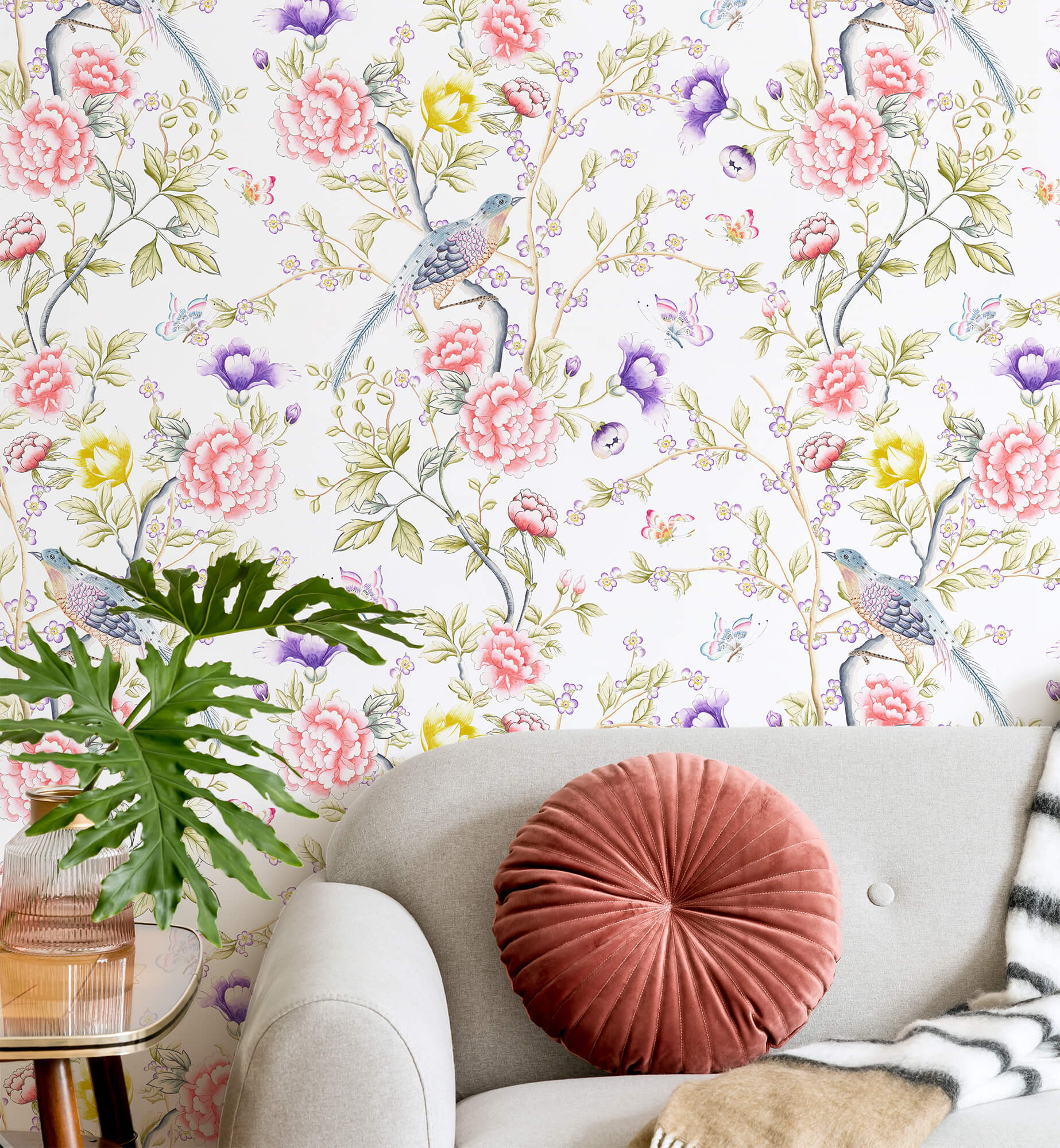 Chinoiserie Surface Elegant Wallpaper