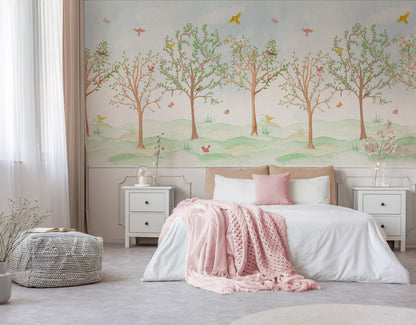 Blooming Vintage Garden Wallpaper