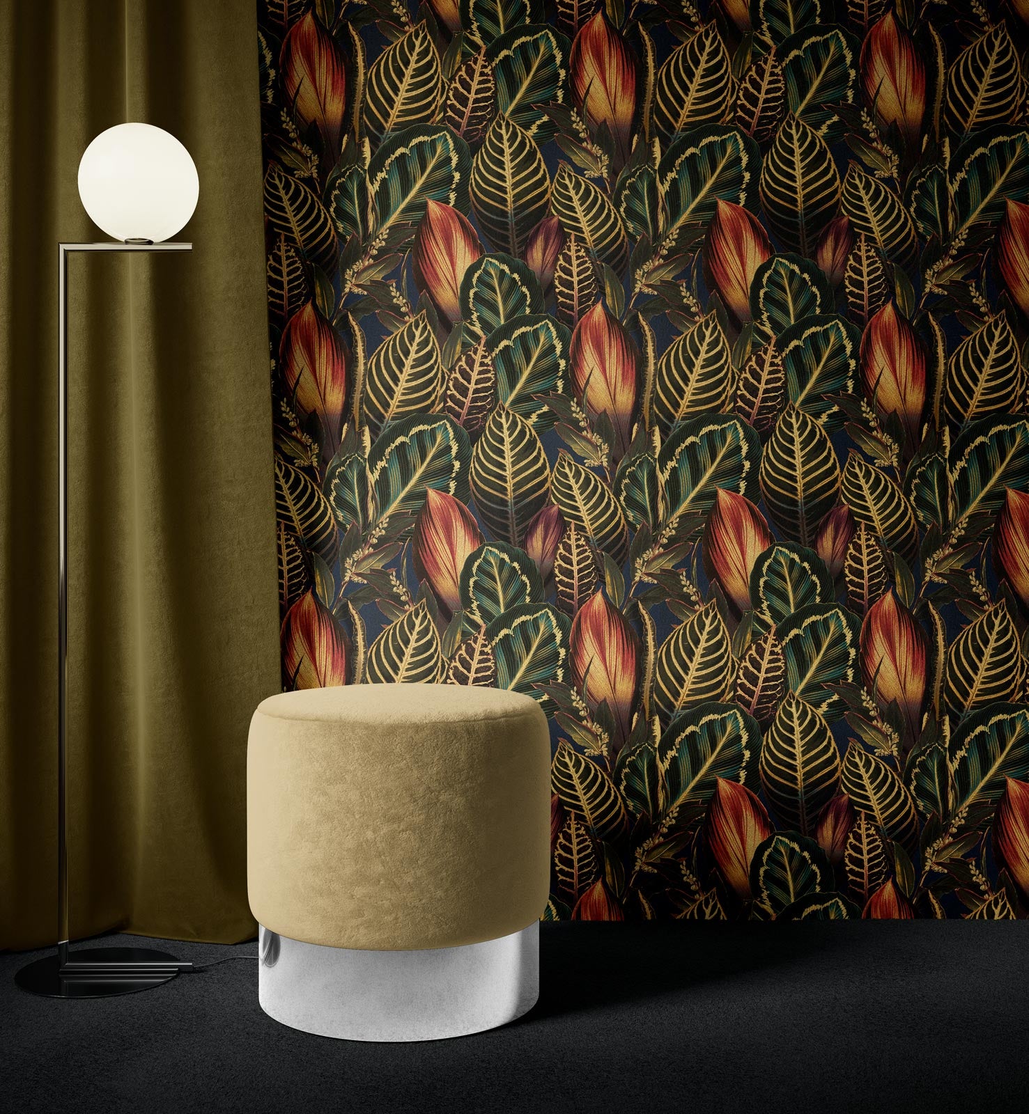 Golden Luxury Boho Dark Tropical