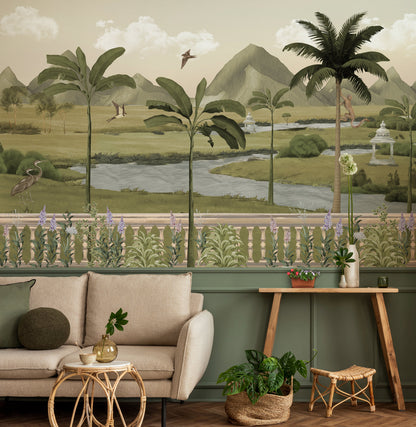 Tropical Palm Tree Jungle Wallpaper