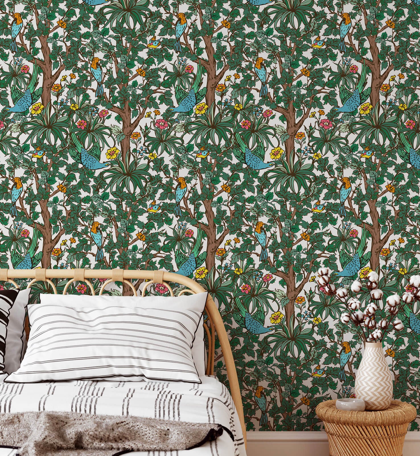 Bird Garden Decorative Wallpaper