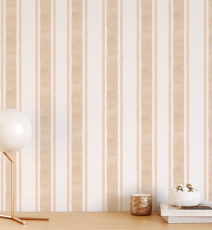 Watercolor Stripe Pattern Wallpaper