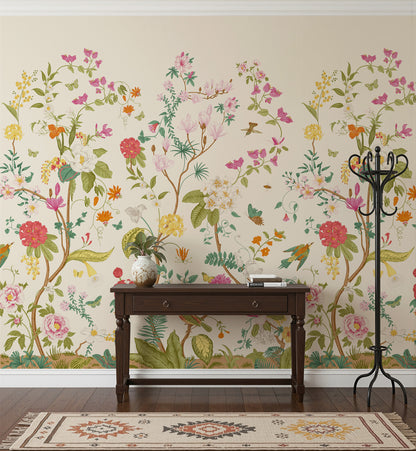 Vintage Chinoiseries Elegant Wall Wallpaper