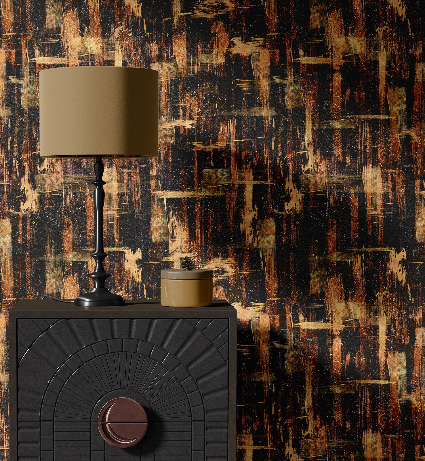 Brush Retro Style Wallpaper