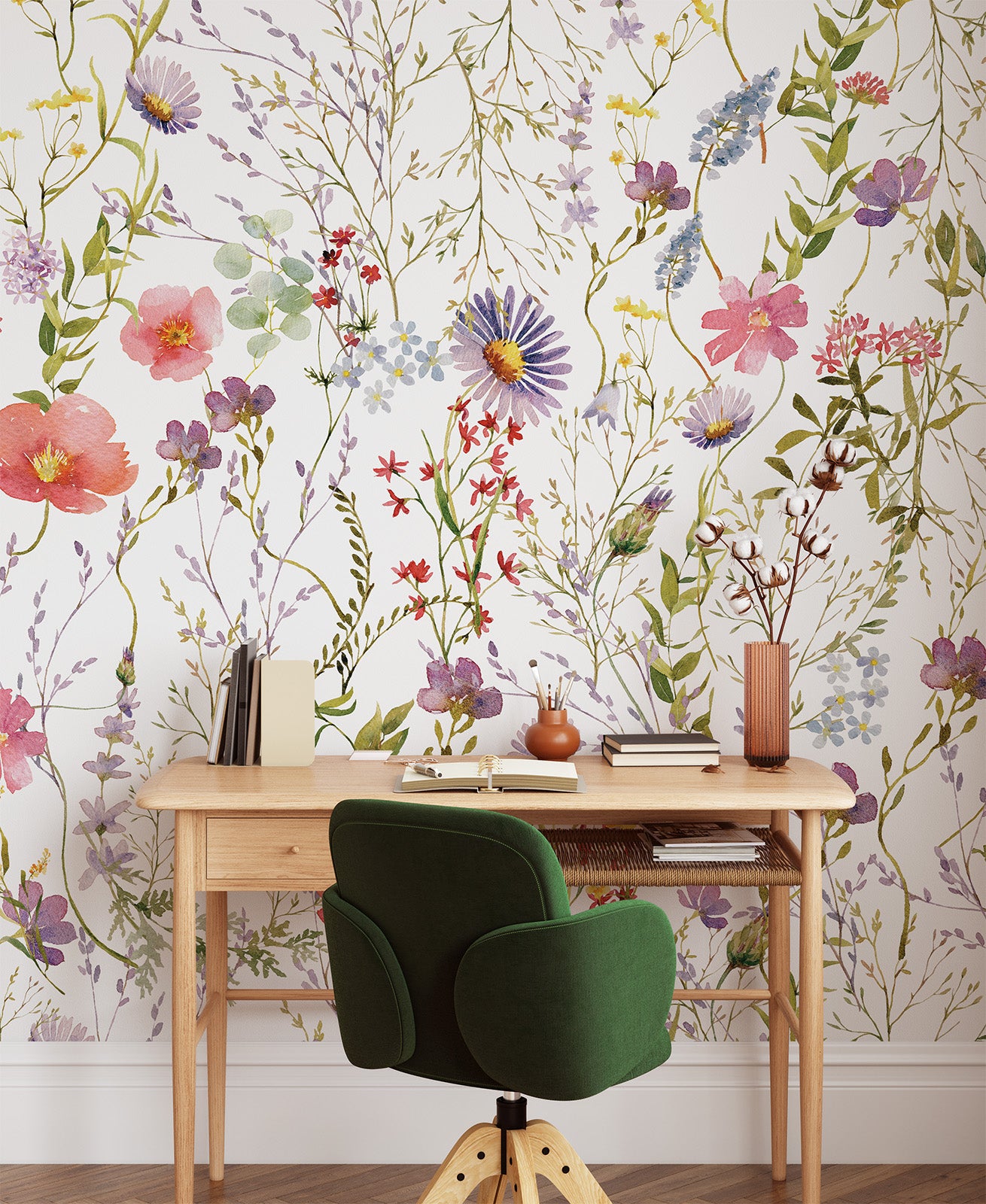 Flower With Leaf Wallpaper