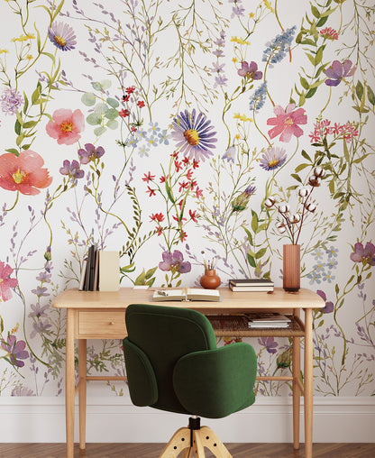 Flower With Leaf Wallpaper