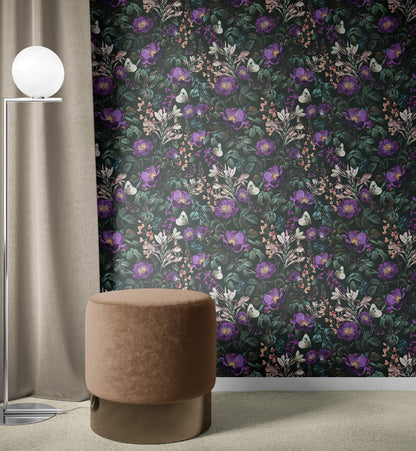 Sensational Dark Flowers Wallpaper