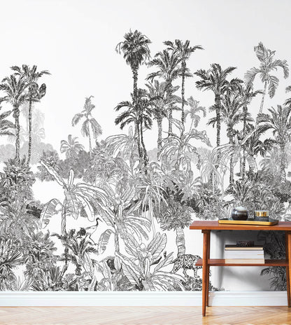 Ink Art Palm Trees Wallpaper