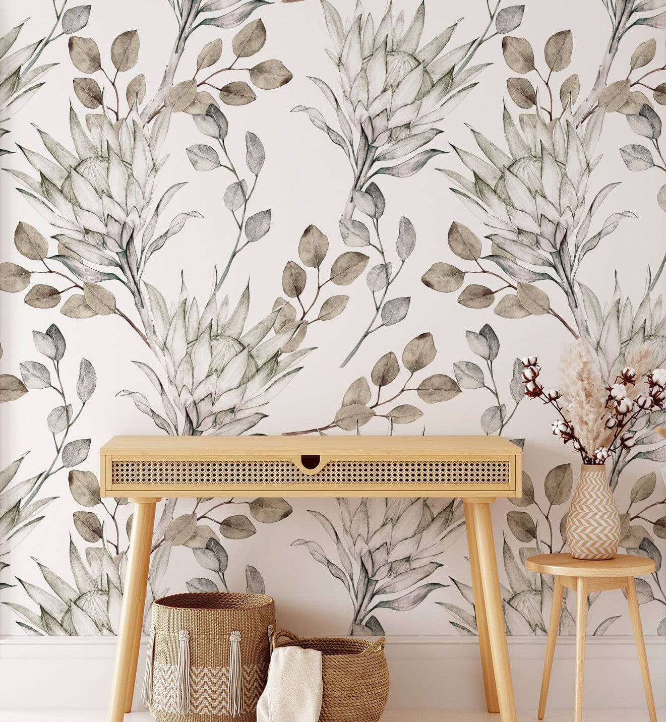 Watercolor Eucalyptus Leaves - Walltrendz