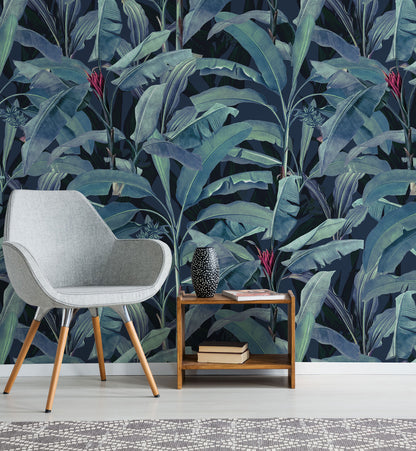 Tropical Large Banana Leaves Wallpaper