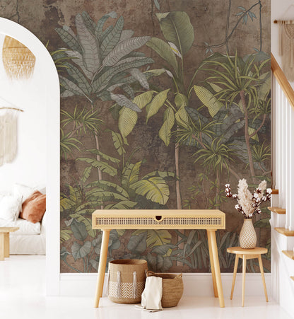 Hand Drawn Decor Tropical Wallpaper