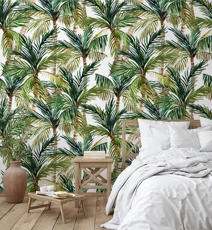 Palm Watercolor Tree Wallpaper