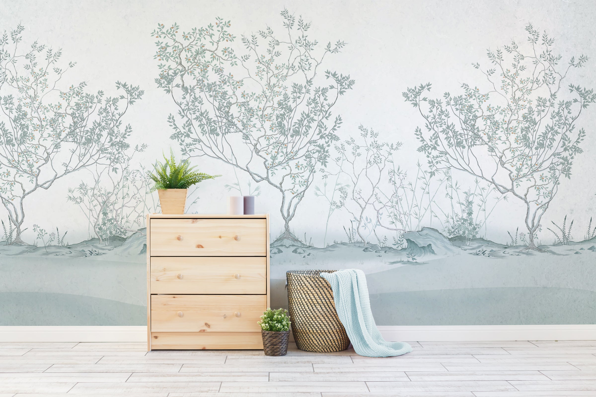 Chinoiserie Handmade Tree Wallpaper