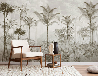 Palm Trees Forest Mural Wallpaper